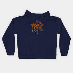 Christogram IHS, IX, Red Chi Rho Alternate Font Kids Hoodie